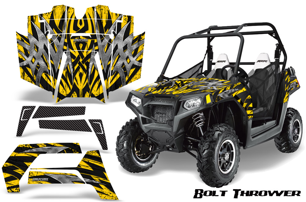 POLARIS RZR 800 2011 Graphics Kit Bolt Thrower Yellow